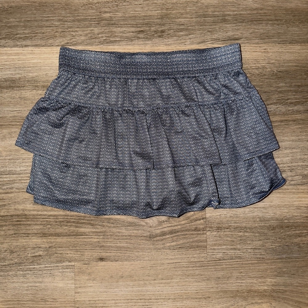 Lucky in‎ Love Tennis Skirt Skort Blue Ruffle Tiered Athletic Women's M